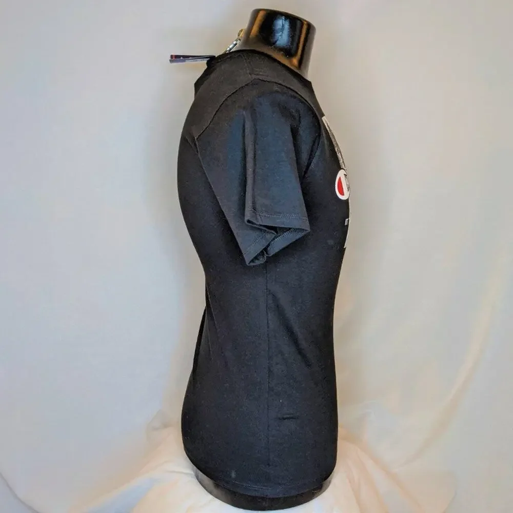 Champion Men's Graphic T-Shirt Small S Black Logo Streetwear Gym Tee - Picture 3 of 5